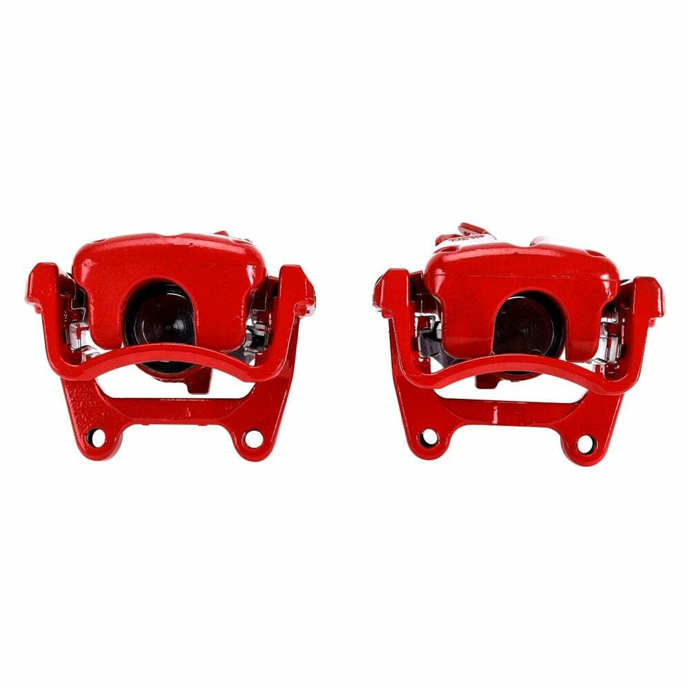 Power Stop 06-08 Audi A3 Rear Red Calipers w/Brackets - Pair - S2976A