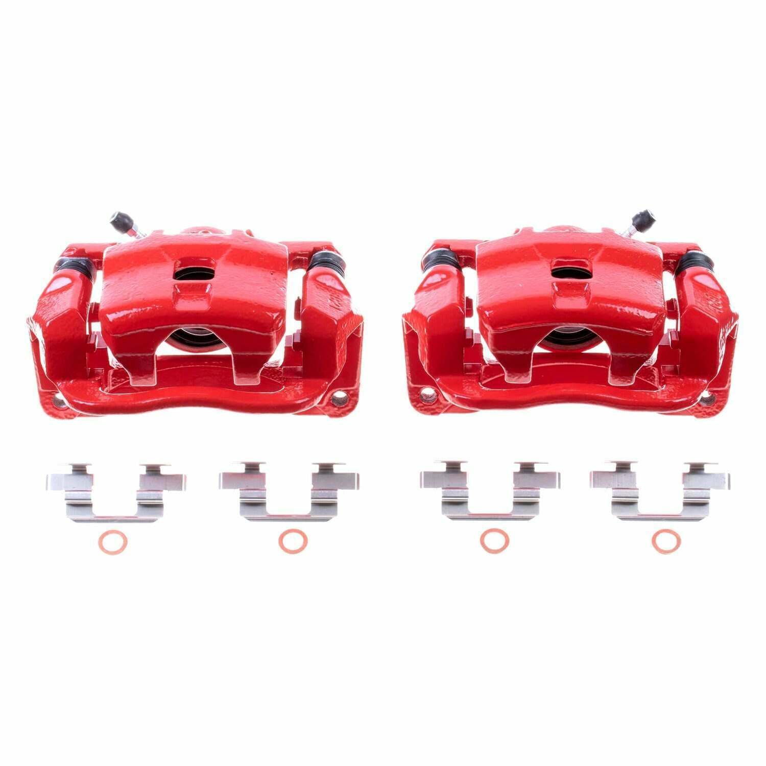 Power Stop 05-09 Subaru Legacy Rear Red Calipers w/Brackets - Pair - S3104