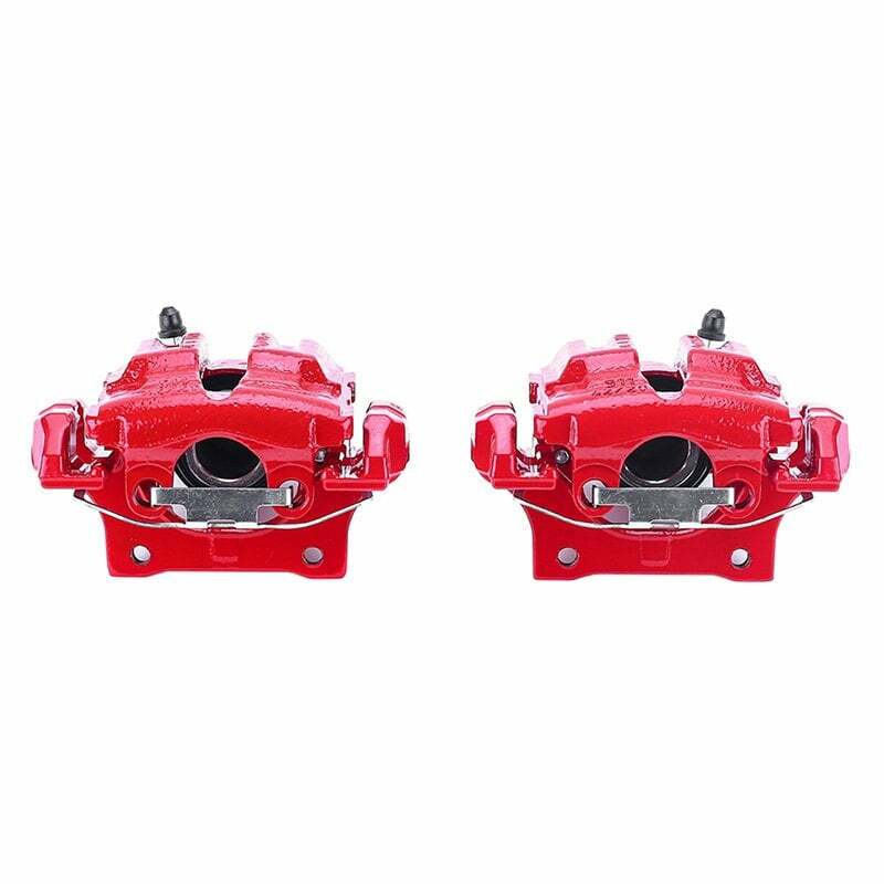 Power Stop 2006 BMW 325i Rear Red Calipers w/Brackets - Pair - S3226