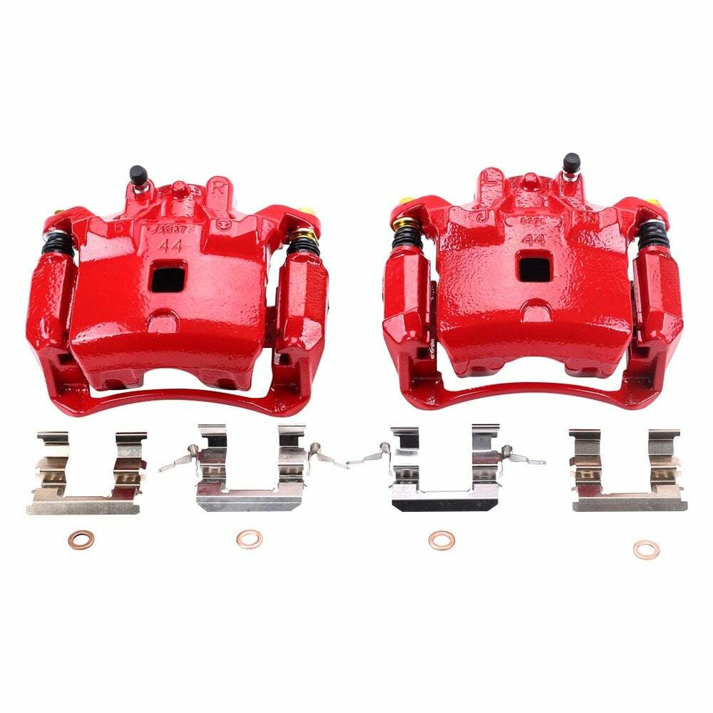 Power Stop 07-18 Nissan Sentra Front Red Calipers w/Brackets - Pair - S3306