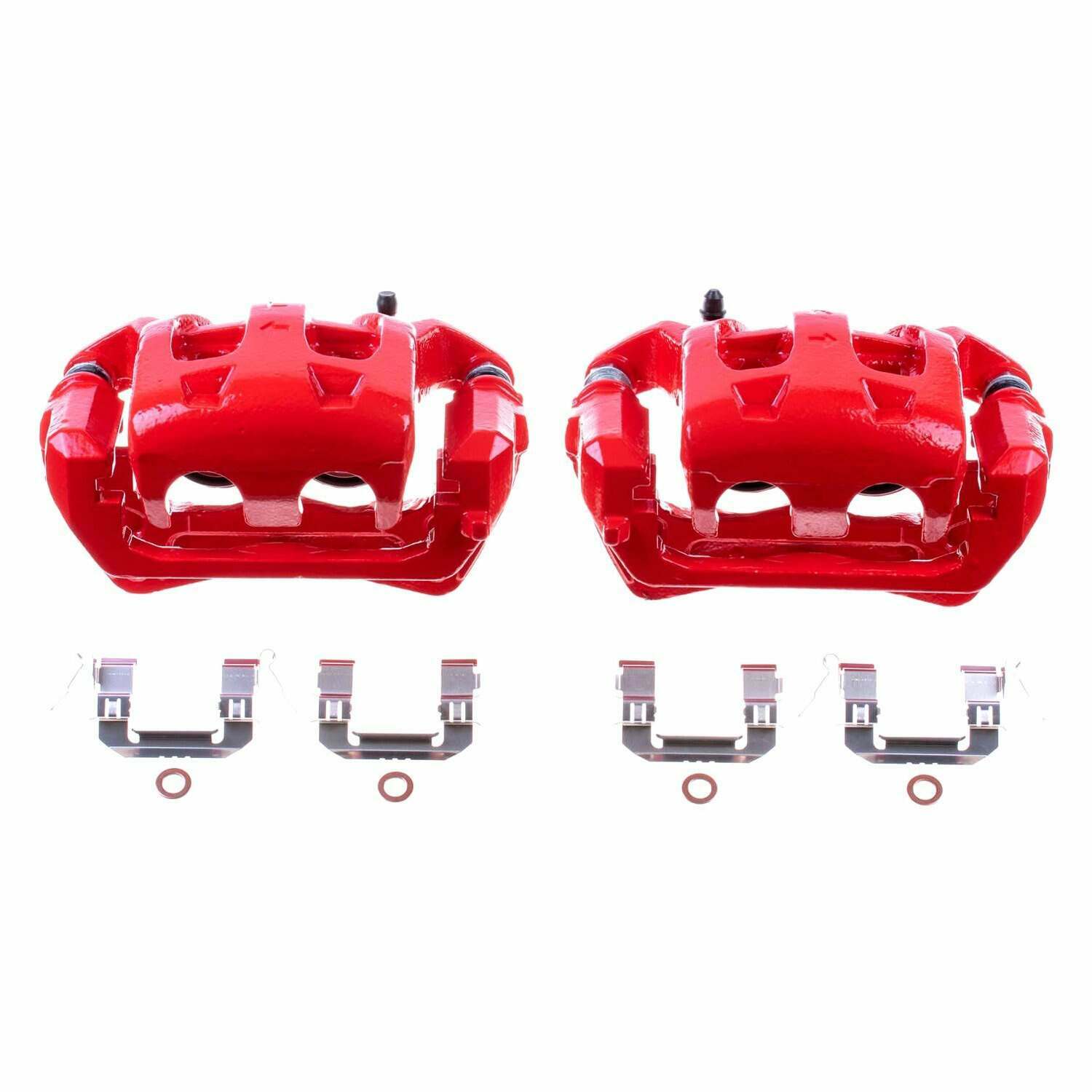 Power Stop 06-12 Infiniti FX35 Front Red Calipers w/Brackets - Pair - S3310