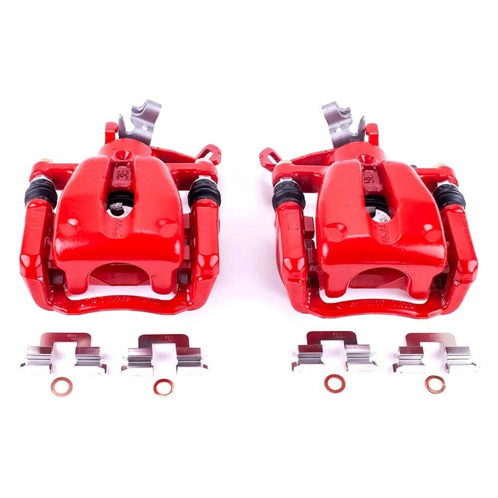 Power Stop 07-10 Mini Cooper Rear Red Calipers w/Brackets - Pair - S3318