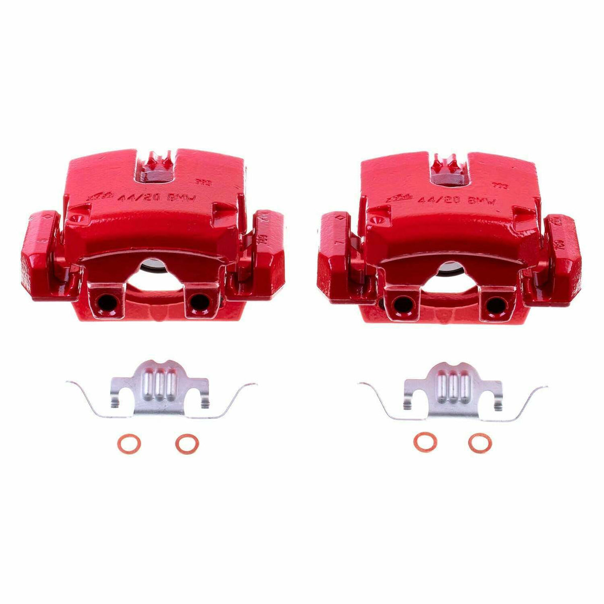 Power Stop 07-18 BMW X5 Rear Red Calipers w/Brackets - Pair - S3330