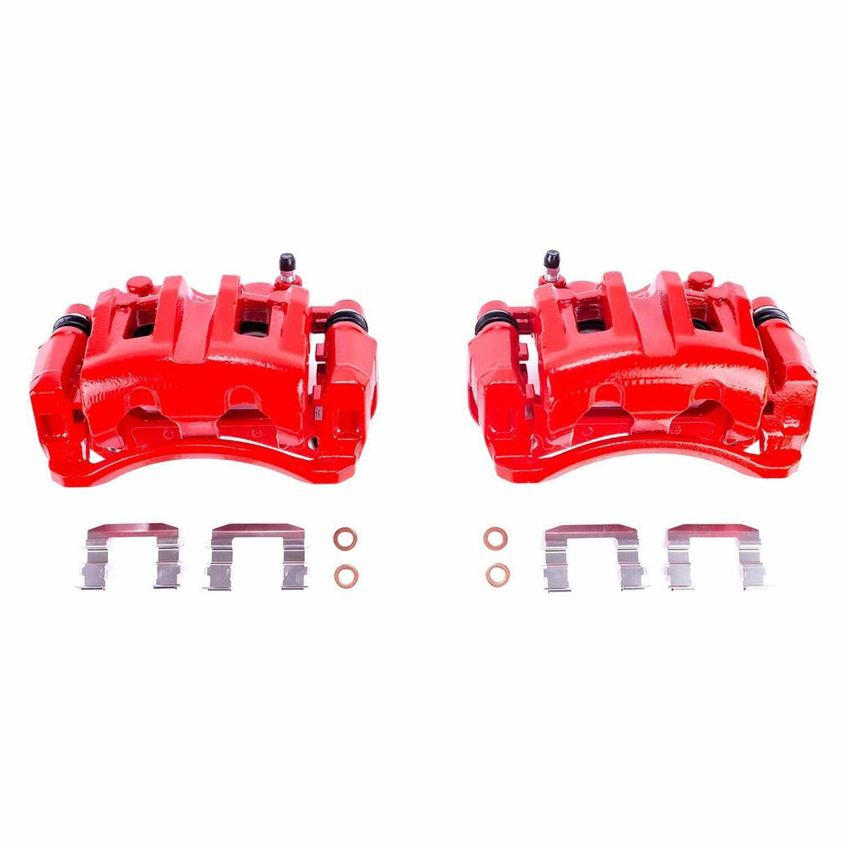Power Stop 07-12 Hyundai Veracruz Front Red Calipers w/Brackets - Pair - S3344