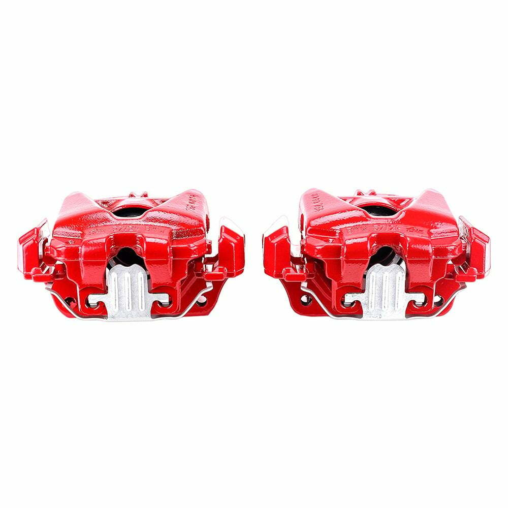 Power Stop 08-13 BMW 328i Front Red Calipers w/Brackets - Pair - S3360