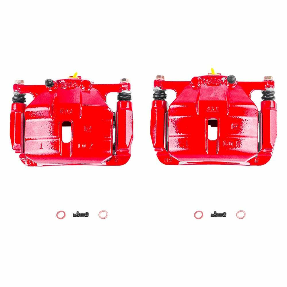 Power Stop 08-13 Nissan Rogue Front Red Calipers w/Brackets - Pair - S3428