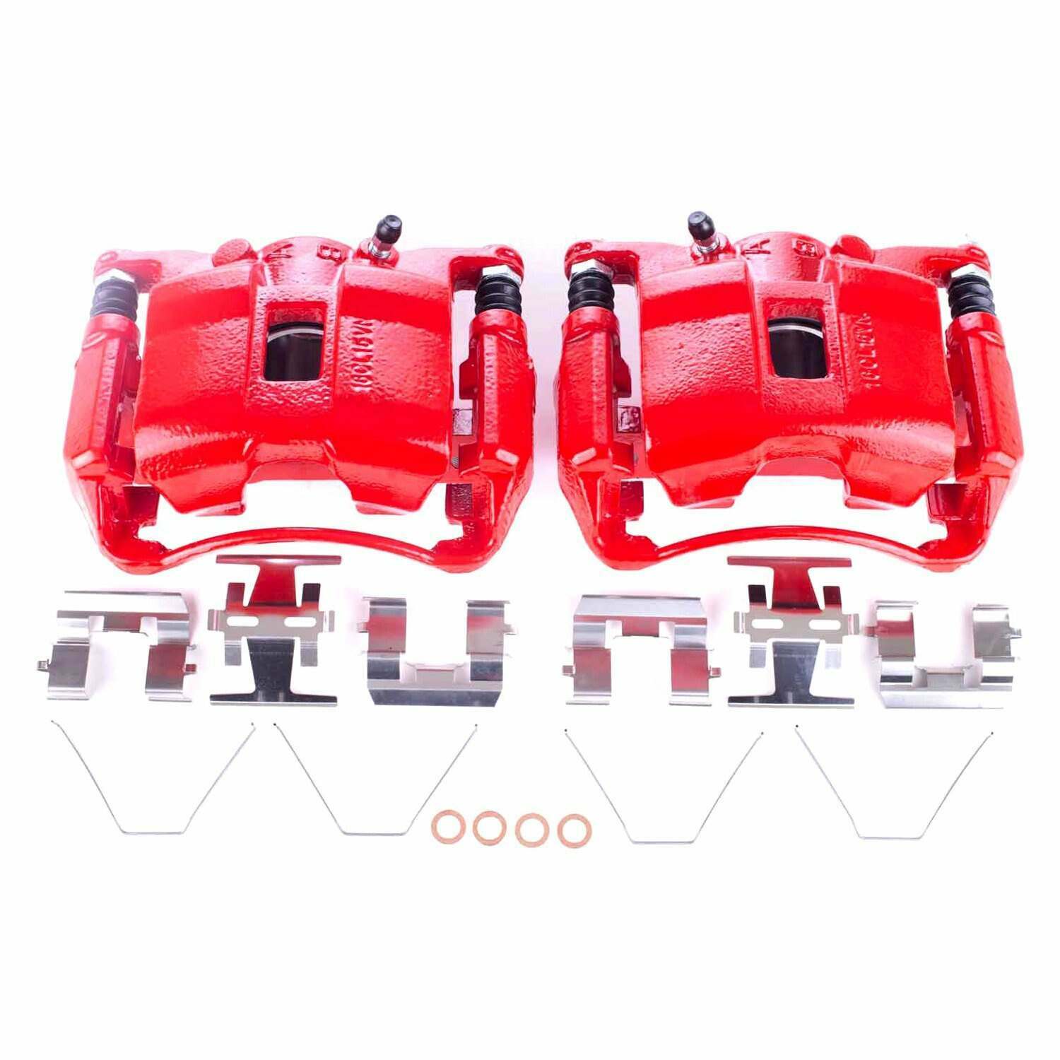 Power Stop 06-11 Acura CSX Front Red Calipers w/Brackets - Pair - S3448