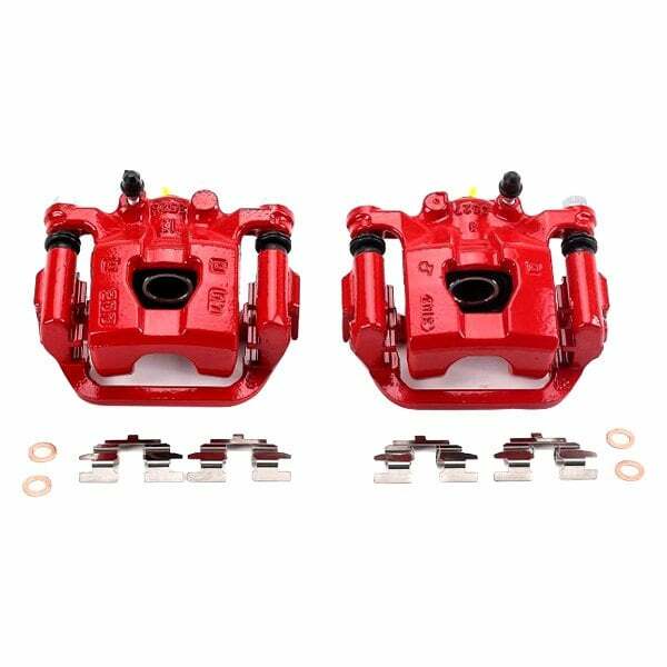 Power Stop 11-17 Nissan Juke Rear Red Calipers w/Brackets - Pair - S3582
