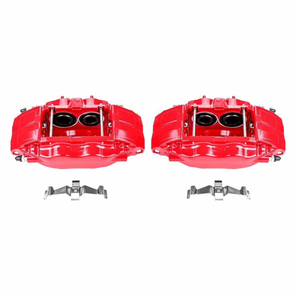 Power Stop 04-14 Subaru Impreza Front Red Calipers w/o Brackets - Pair - S3698