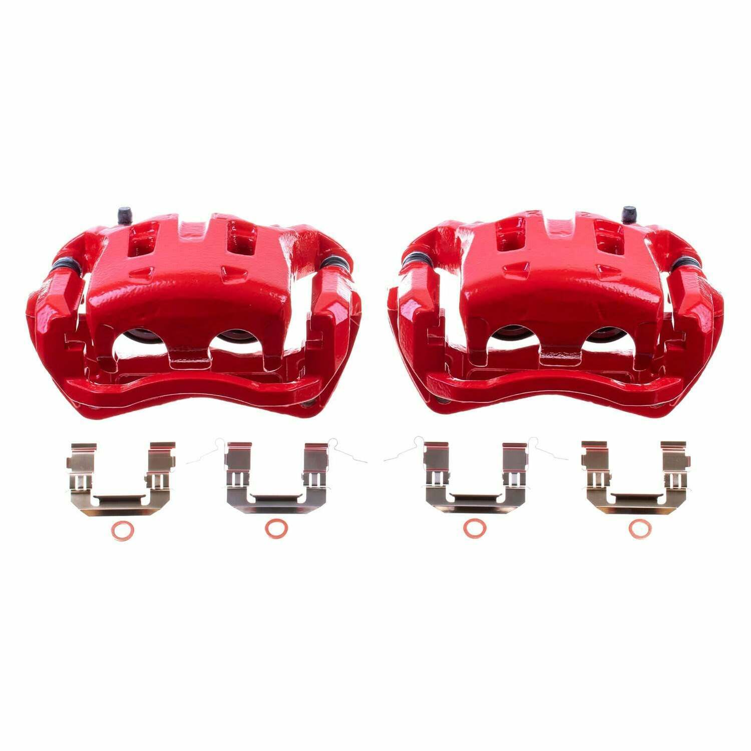 Power Stop 08-11 Nissan Pathfinder Front Red Calipers w/Brackets - Pair - S3714