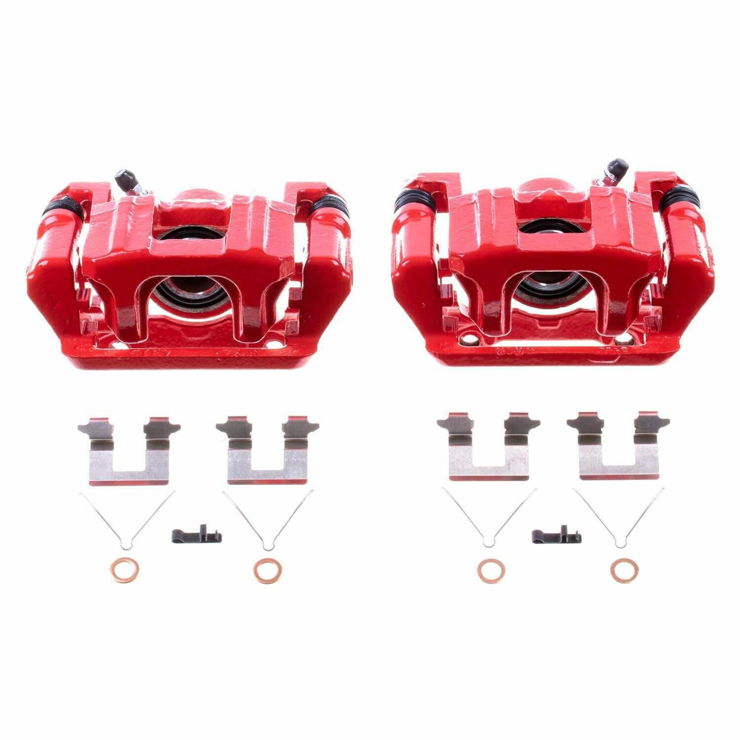 Power Stop 09-15 Honda Pilot Rear Red Calipers w/Brackets - Pair - S3824