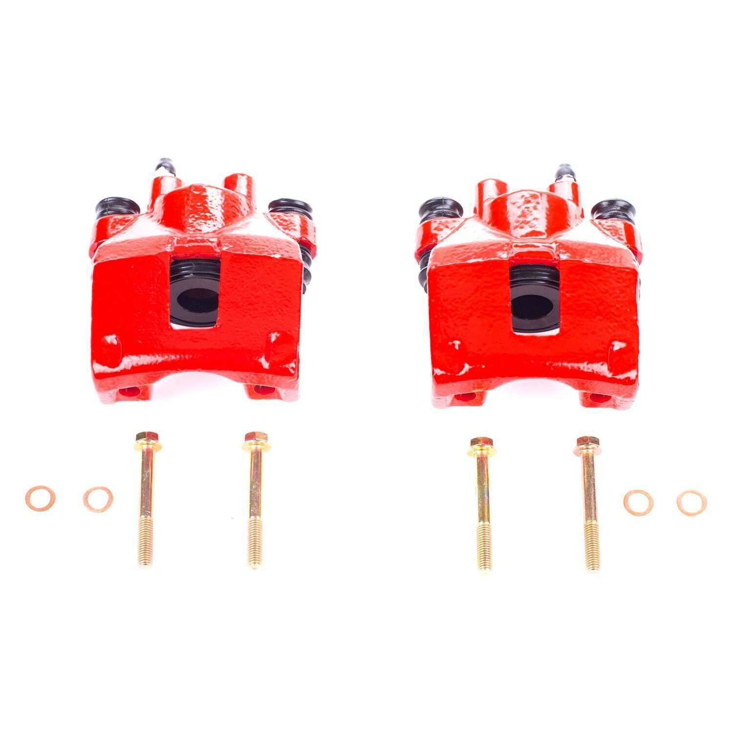 Power Stop 95-98 Jeep Grand Cherokee Rear Red Calipers w/o Brackets - Pair - S4398
