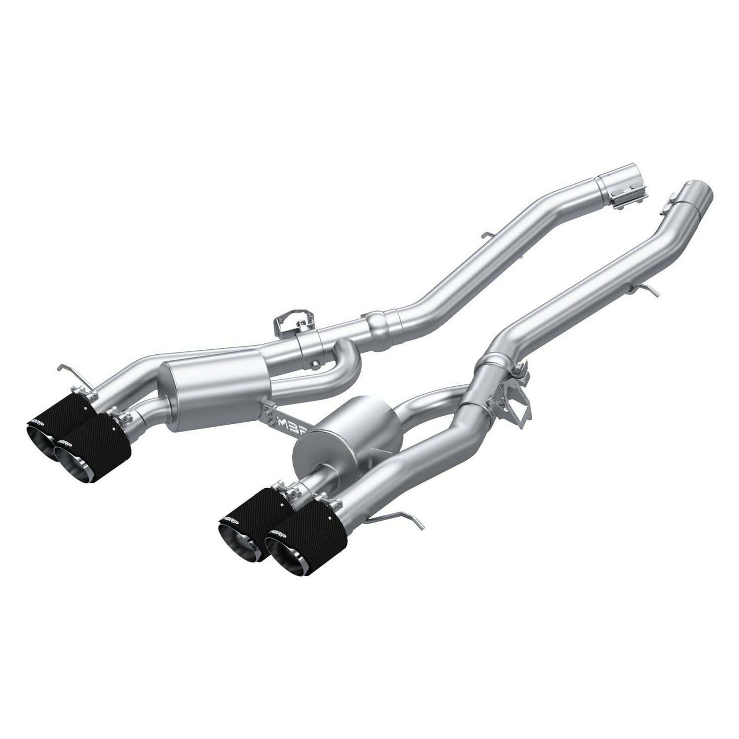 MBRP 3in. Axle-BAck, Quad Rear Exit, T304 (2021-2023 BMW M3, BMW M4) - S45033CF