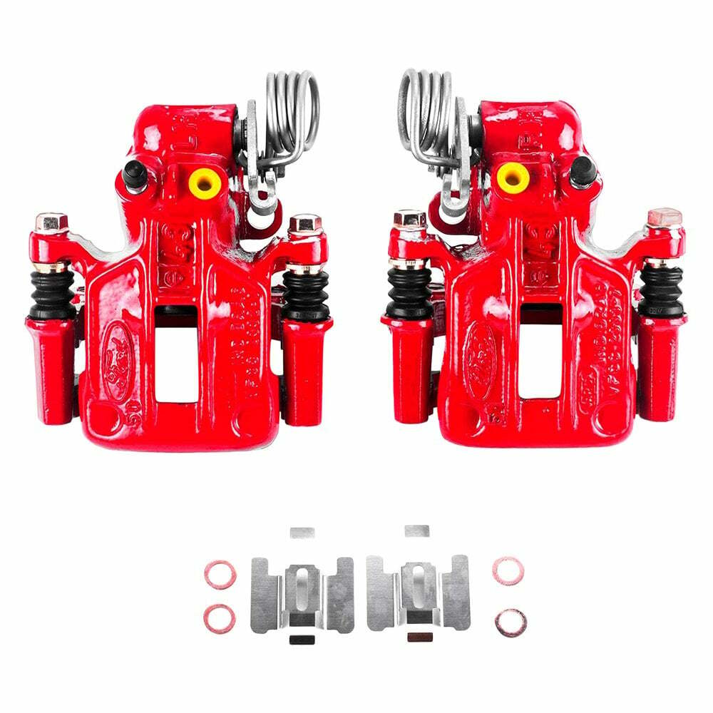 Power Stop 93-07 Ford Taurus Rear Red Calipers w/Brackets - Pair - S4536