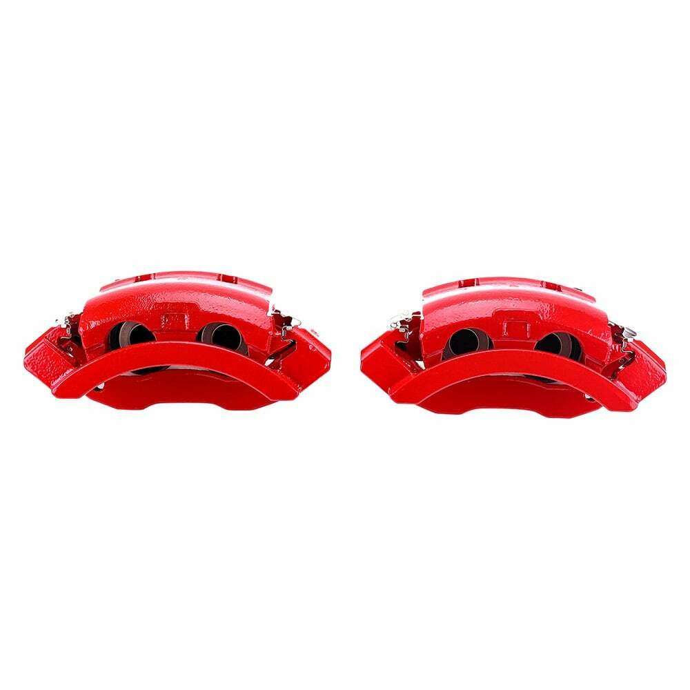 Power Stop 2007 Ford E-150 Rear Red Calipers w/Brackets - Pair - S4748