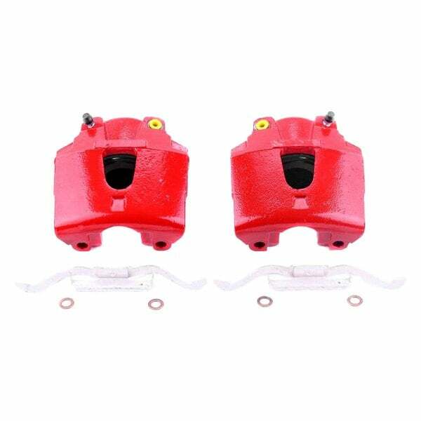 Power Stop 00-02 Dodge Dakota Front Red Calipers w/o Brackets - Pair - S4756