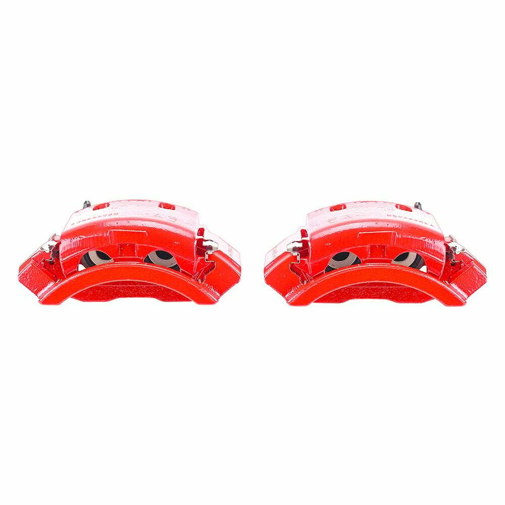 Power Stop 01-02 Dodge Ram 2500 Rear Red Calipers w/Brackets - Pair - S4796