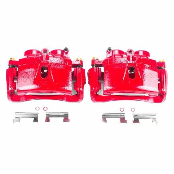 Power Stop 03-19 Chevrolet Express 3500 Front Red Calipers w/Brackets - Pair - S4816