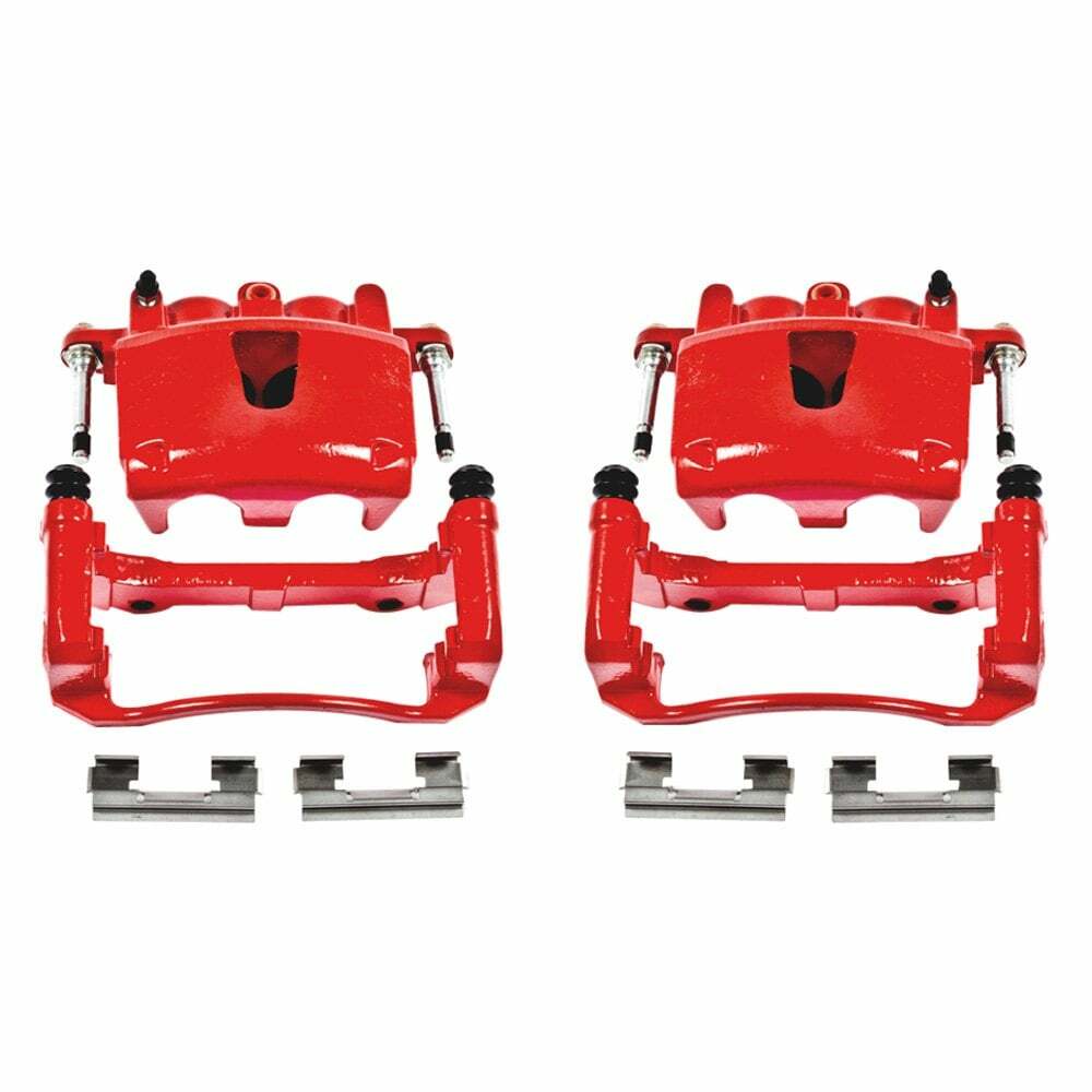 Power Stop 06-10 Jeep Commander Front Red Calipers w/Brackets - Pair - S4990J