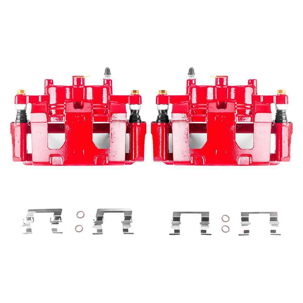 Power Stop 08-09 Buick Allure Front Red Calipers w/Brackets - Pair - S5024
