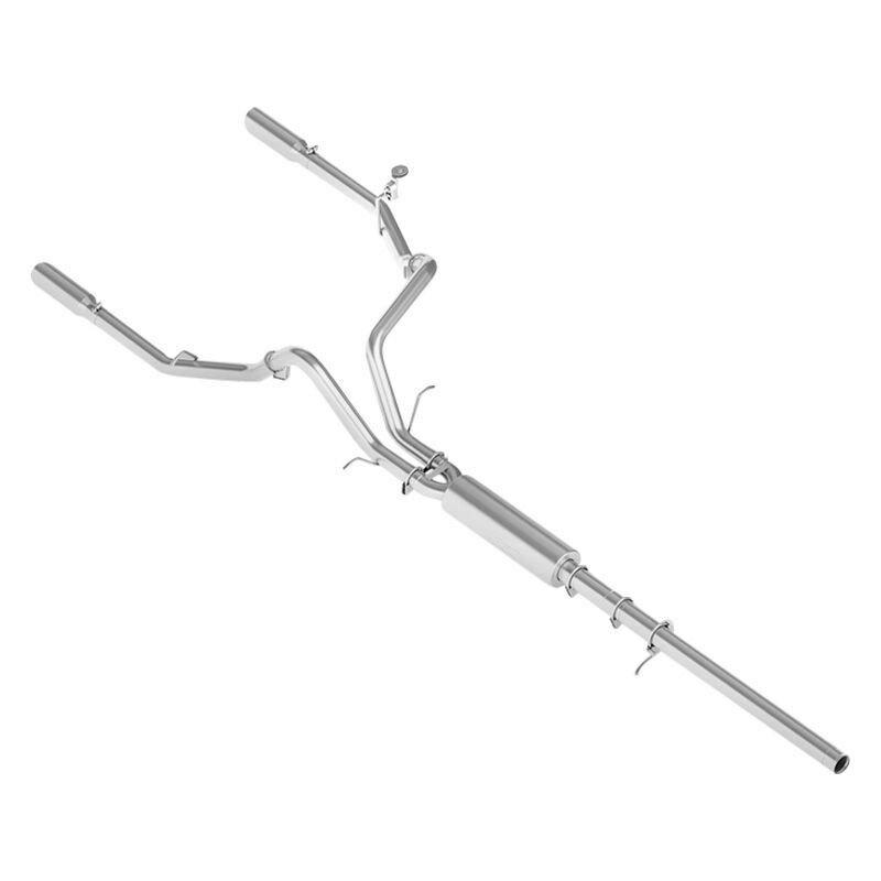 MBRP 3In. Cat Back; Dual Split Rear; Aluminized Steel - S5084AL