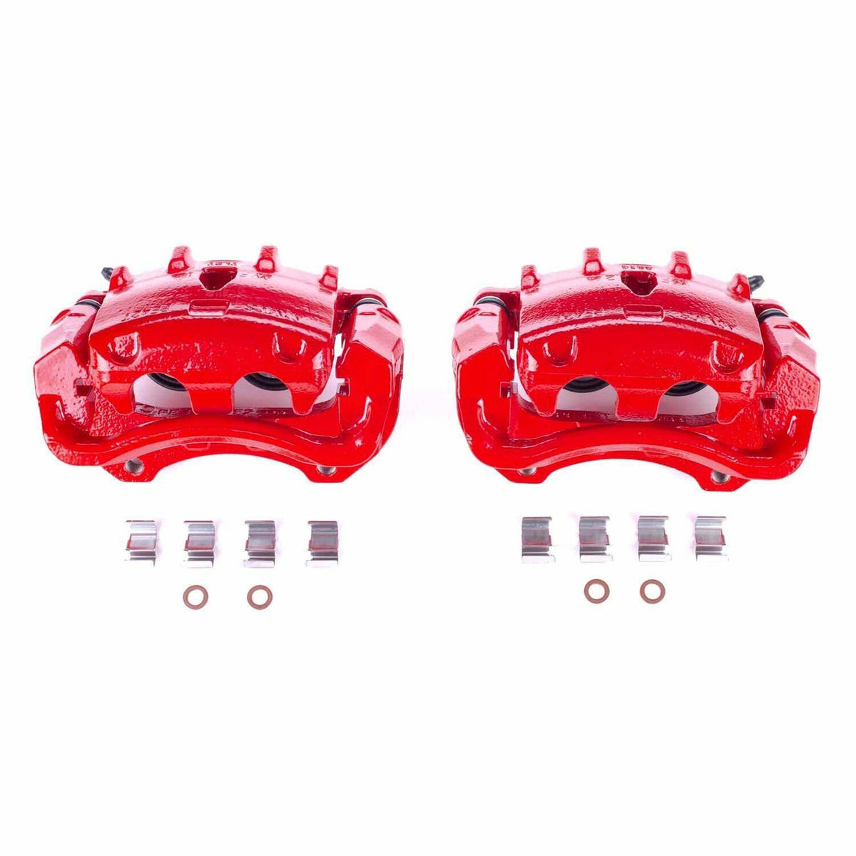 Power Stop 08-14 Cadillac CTS Front Red Calipers w/Brackets - Pair - S5116