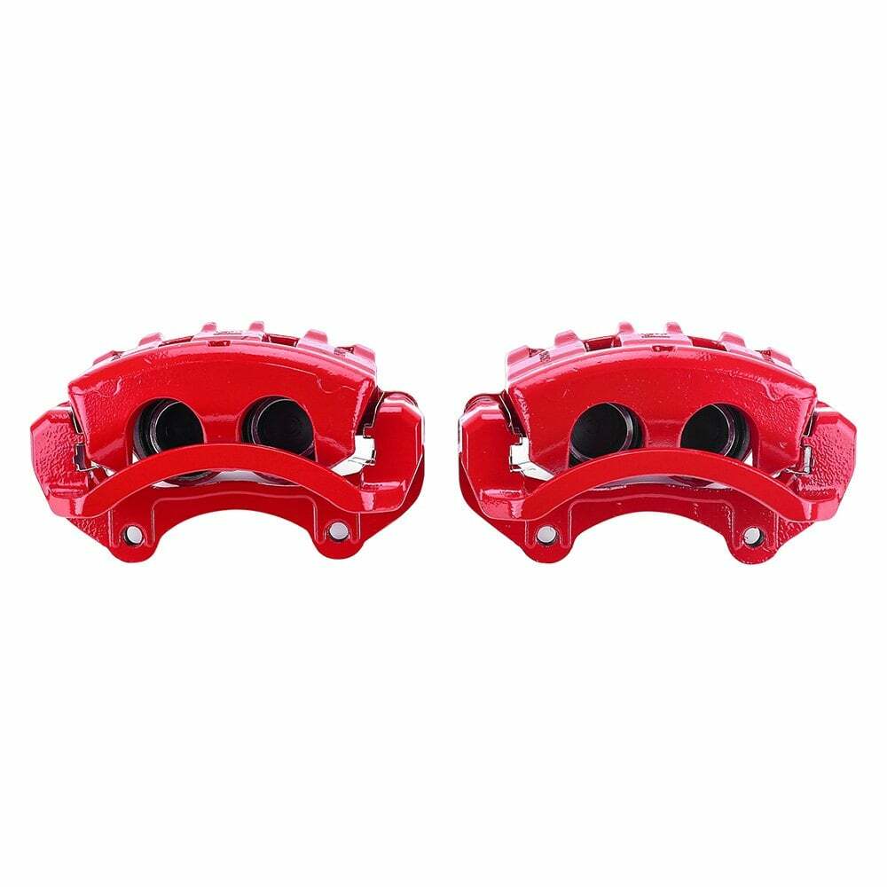 Power Stop 08-14 Cadillac CTS Front Red Calipers w/Brackets - Pair - S5168