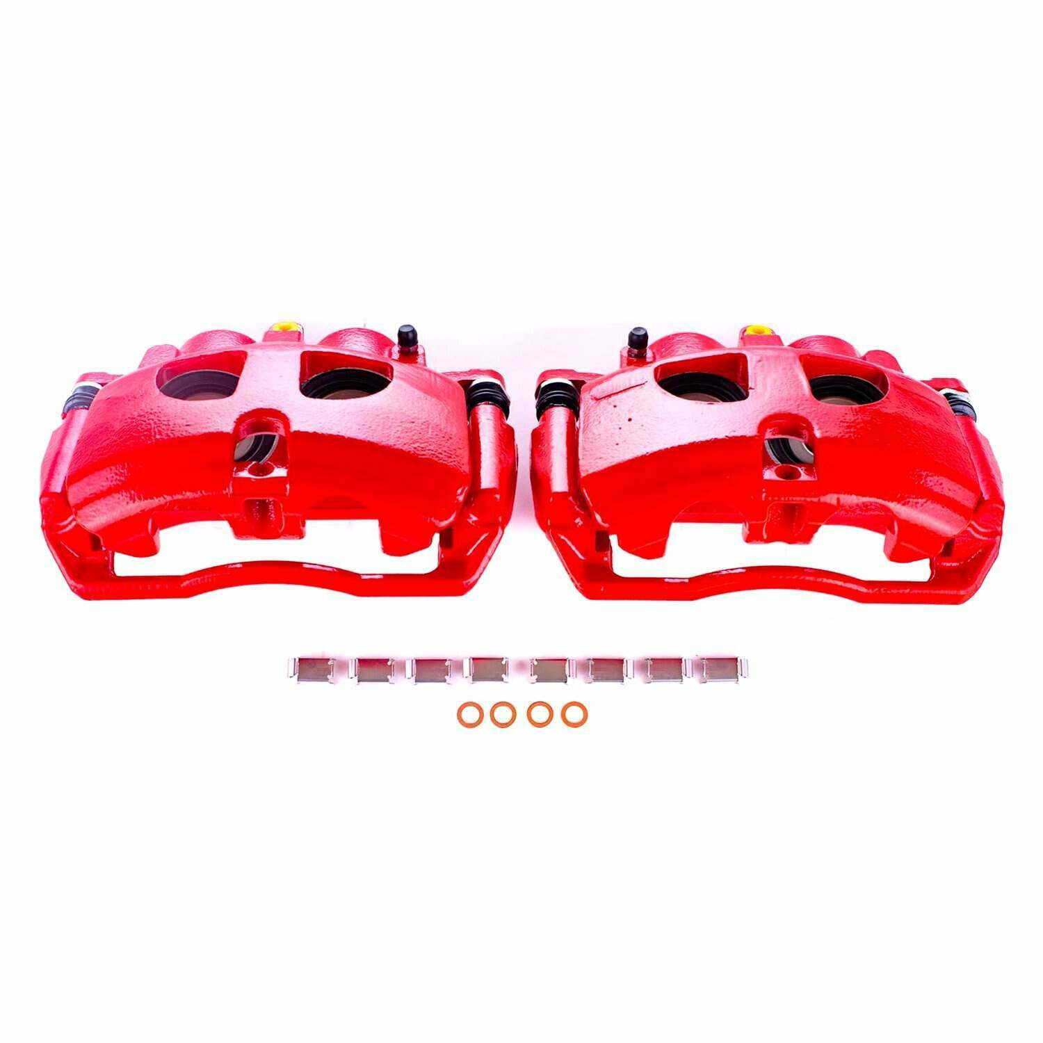 Power Stop 09-10 Dodge Ram 3500 Rear Red Calipers w/Brackets - Pair - S5210
