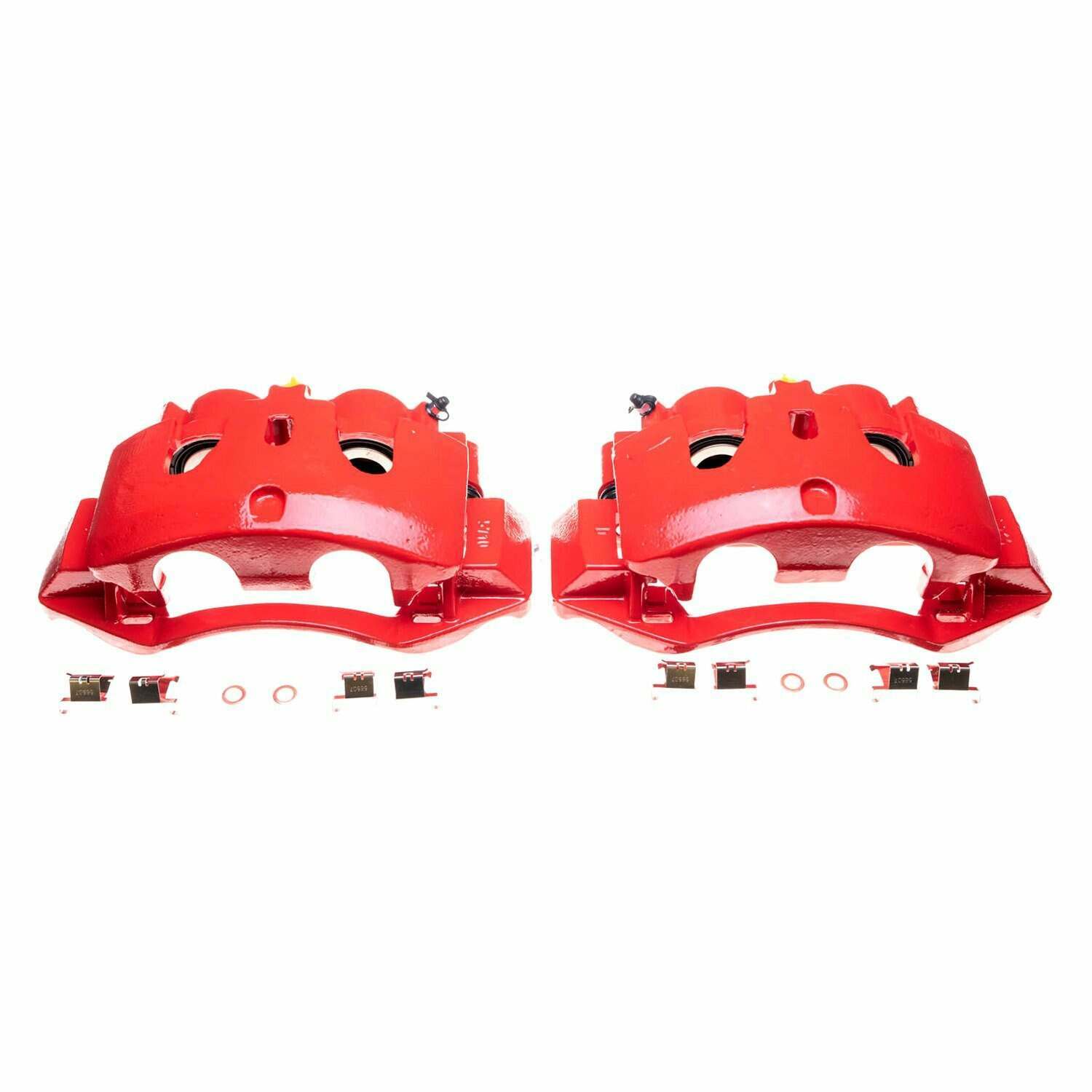 Power Stop 11-16 Chevrolet Silverado 3500 HD Rear Red Calipers - Pair - S5330
