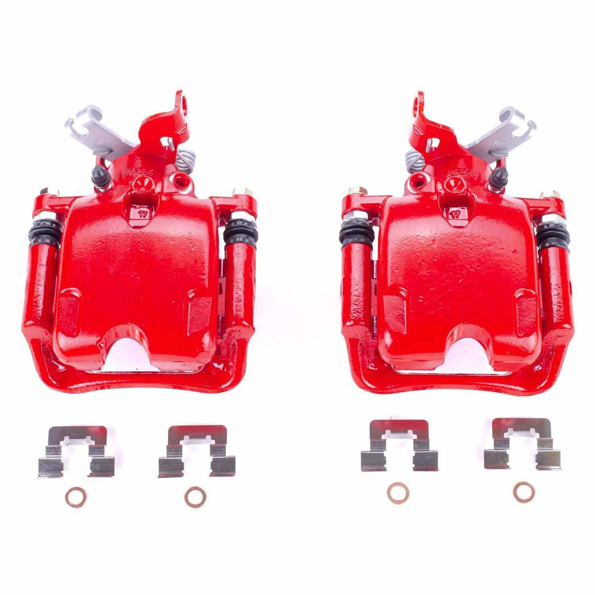 Power Stop 10-16 Buick LaCrosse Rear Red Caliper - Pair w/Bracket - S5400A