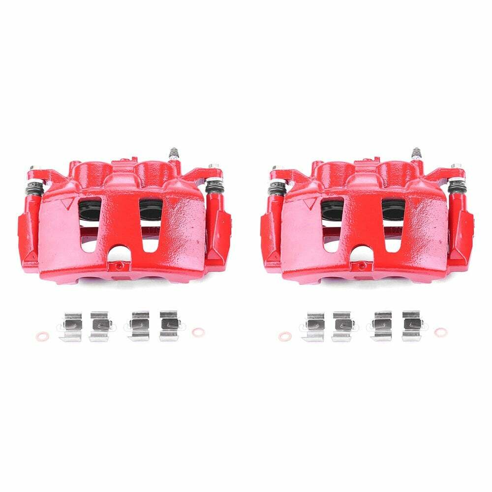 Power Stop 2017 Chrysler Pacifica Front Red Calipers w/Brackets - Pair - S5402
