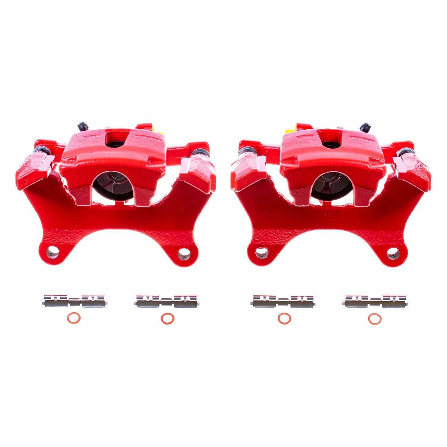 Power Stop 15-17 Ford F-150 Rear Red Calipers w/Brackets - Pair - S5500