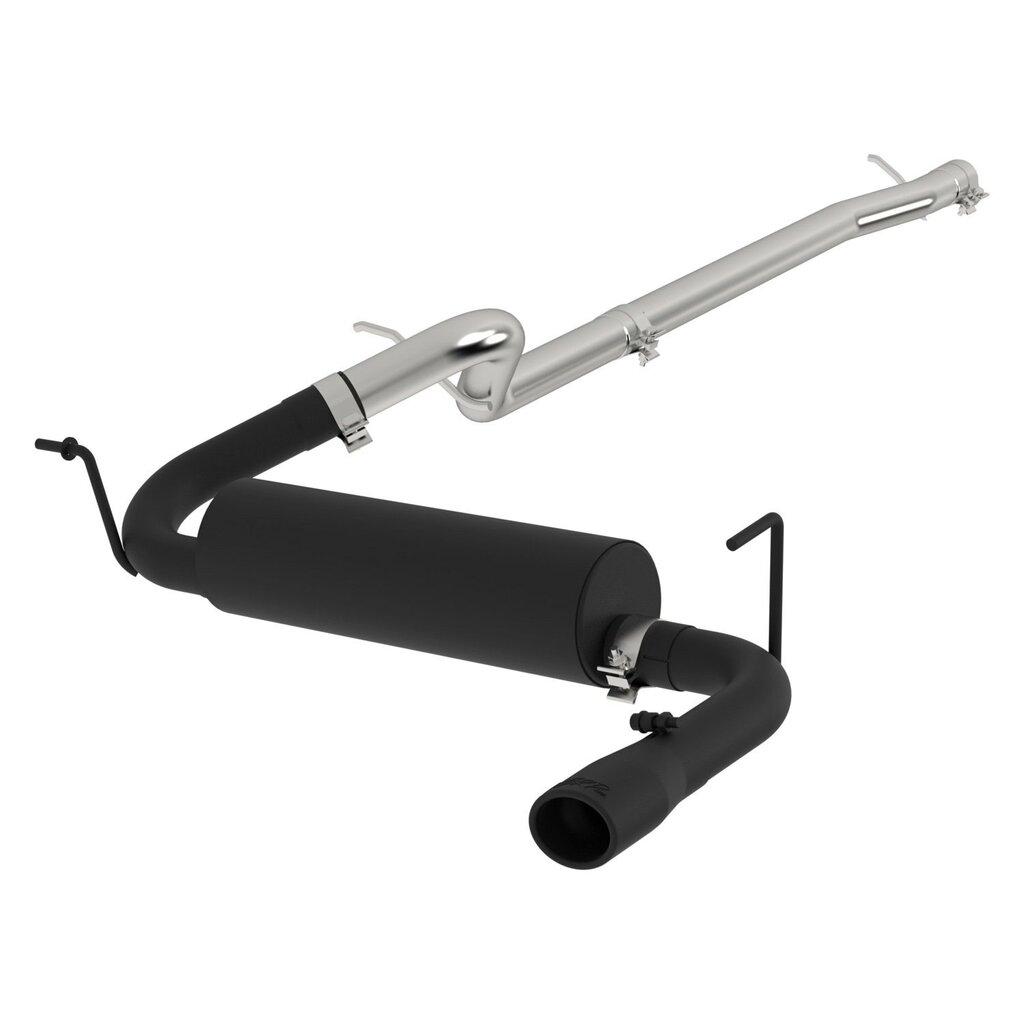 MBRP 2 1/2in. Cat Back; Single Side; Black Coated (2007-2011 Wrangler) - S5502BLK