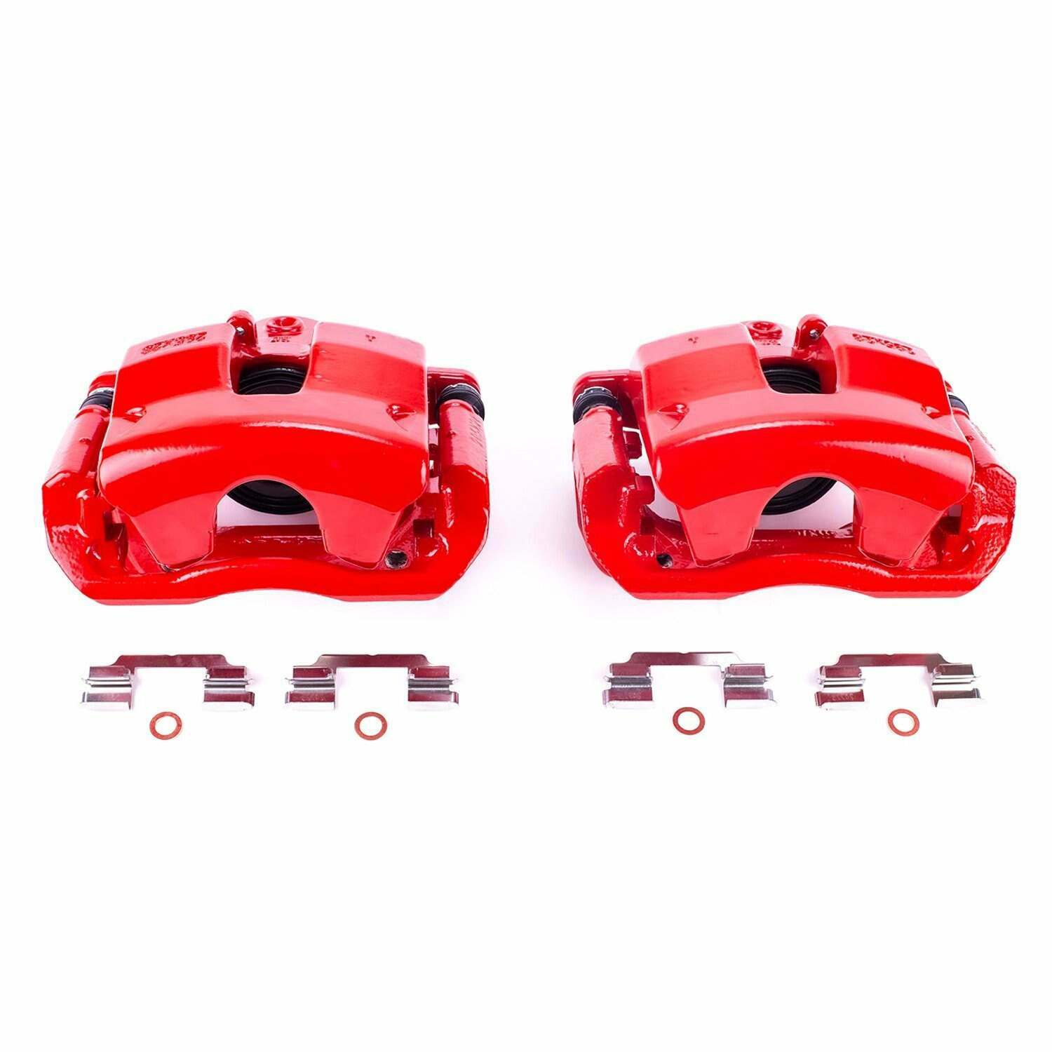 Power Stop 09-12 Mercedes-Benz C300 Front Red Calipers w/Brackets - Pair - S6066