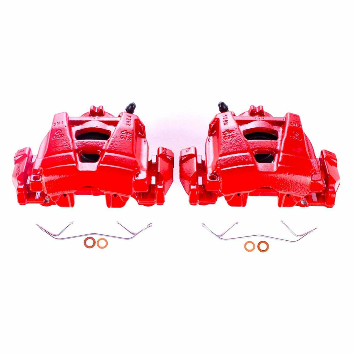 Power Stop 15-18 Audi Q3 Front Red Calipers w/Brackets - Pair - S6156