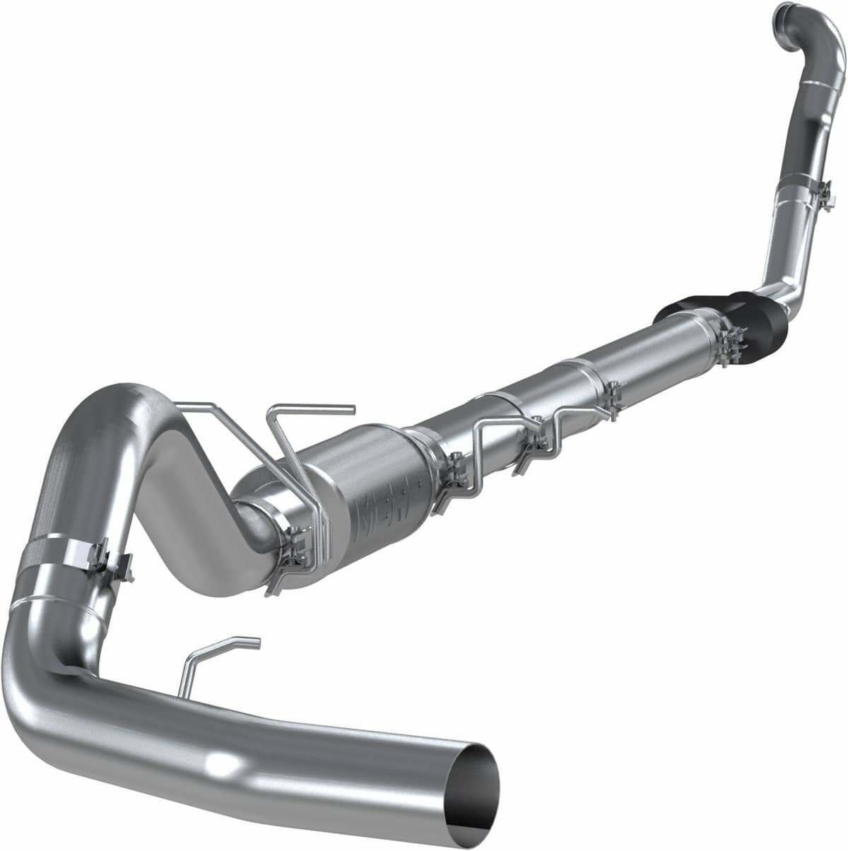 MBRP 4In. Turbo Back. Single Side Exit. Retains Stock Cat. Al (1994-1997 Ford F-250, Ford F-250 HD, Ford F-350) - S6218P