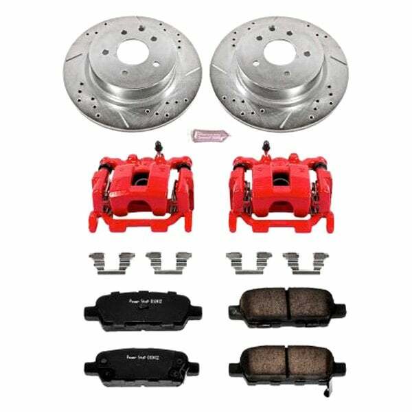 Power Stop 09-14 Nissan Maxima Rear Red Calipers w/Brackets - Pair - S6240