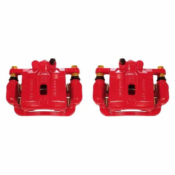 Power Stop 10-16 Hyundai Genesis Coupe Rear Red Calipers w/Brackets - Pair - S6394