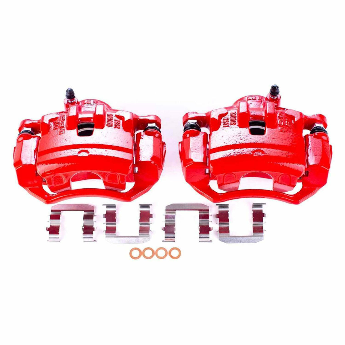 Power Stop 10-12 Hyundai Tucson Front Red Calipers w/Brackets - Pair - S6404