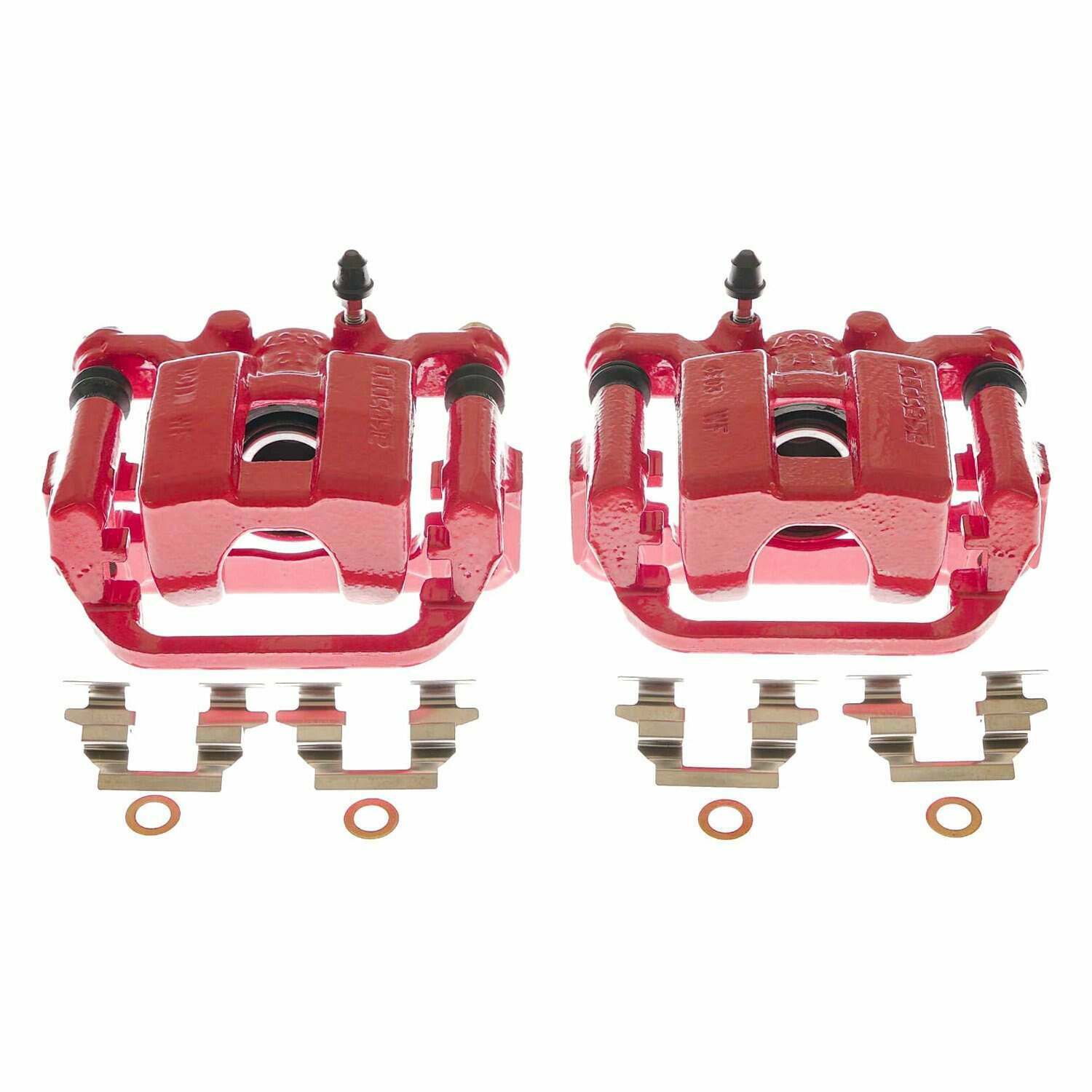 Power Stop 17-19 Nissan Leaf Rear Red Calipers - Pair - S6696