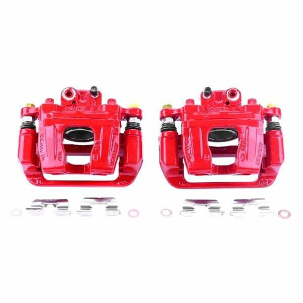Power Stop 17-18 Genesis G80 Rear Red Calipers w/Brackets - Pair - S6956
