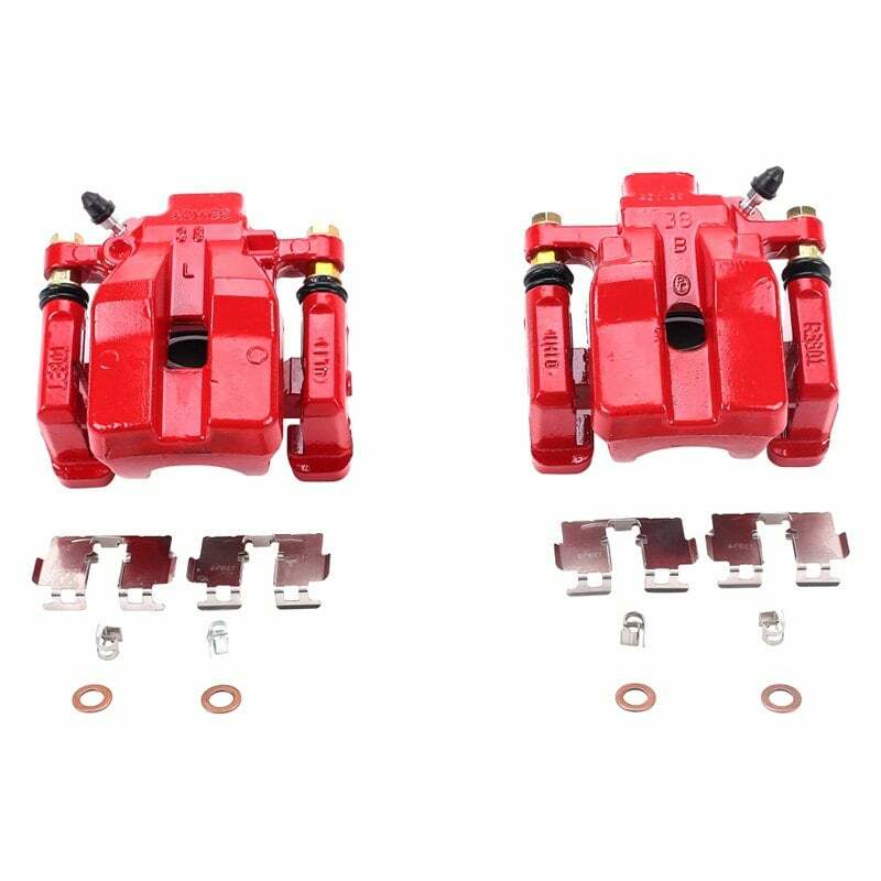 Power Stop 13-18 Lexus ES300h Rear Red Calipers w/Brackets - Pair - S6992