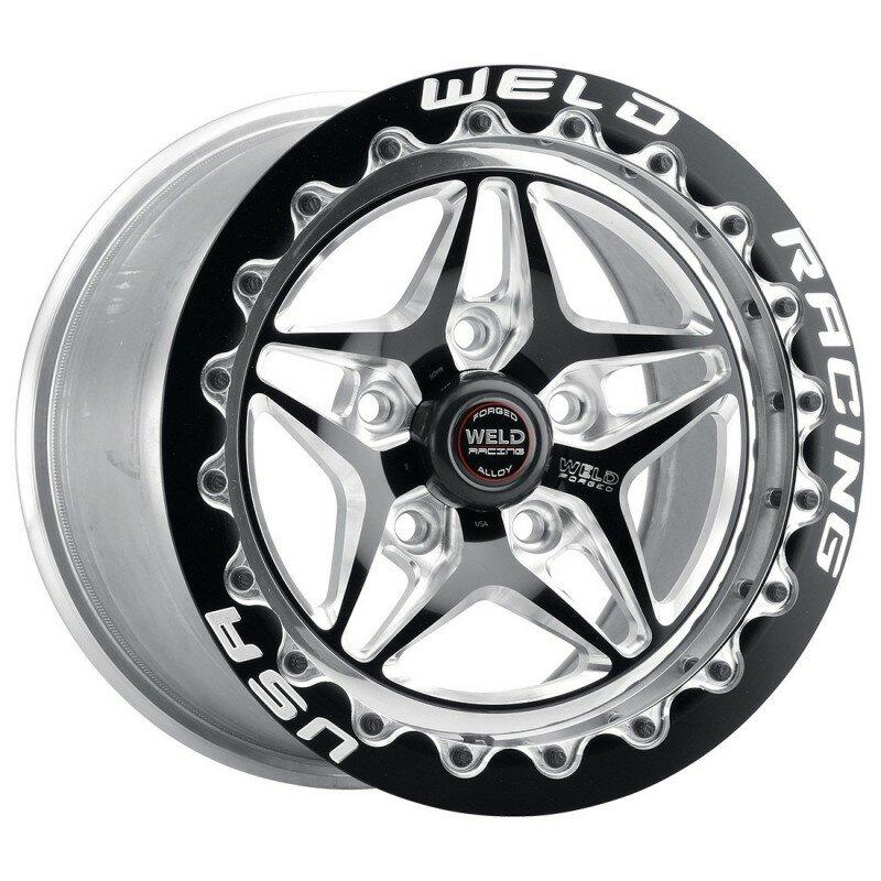 Weld Racing 15X10.33" Blk S81 Med Pad 5X4.5" Bolt Pattern 6.5" Backspace - Blk Beadlock MT (1994-2004 Mustang) - 81MB510A65F