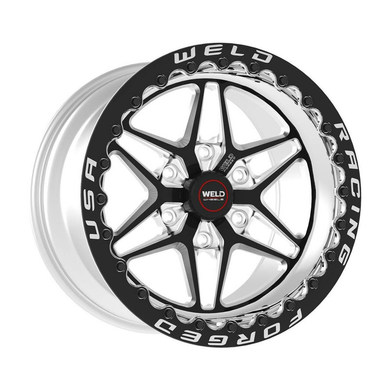 Weld Racing S81 HD Single Beadlock 17x9.5 Front / Rear Wheel Black Center (2004-2023 F-150) - 81LB7095Y62F
