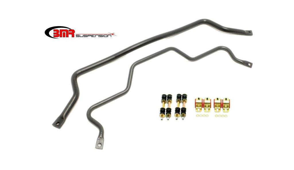 BMR SB026H 1993-2002 4th Gen F-Body Sway Bar Kit With Bushings, Front (SB001) And Rear (SB003) (Black Hammertone)