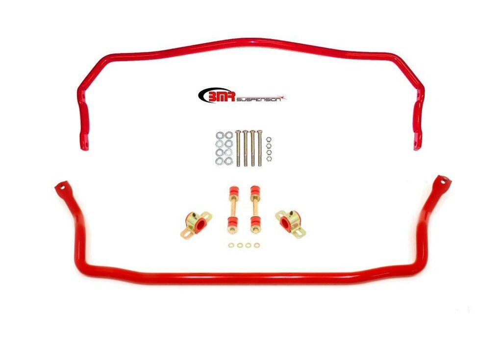BMR SB028R 1964-1972 A-Body Sway Bar Kit With Bushings, Front (SB008) And Rear (SB009) (Red)