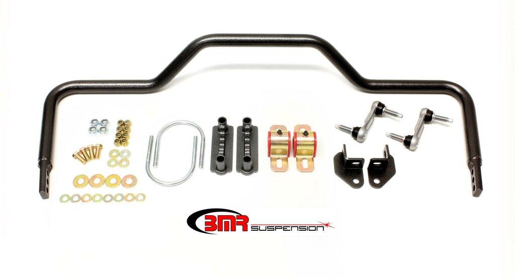 BMR SB035H 1964-1972 A-Body Sway Bar Kit, Rear, Pro-touring Style, Hollow, 1.125" (Black Hammertone)