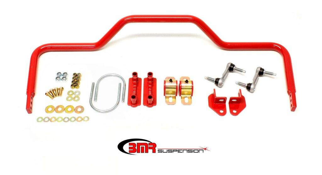 BMR SB035R 1964-1972 A-Body Sway Bar Kit, Rear, Pro-touring Style, Hollow, 1.125" (Red)