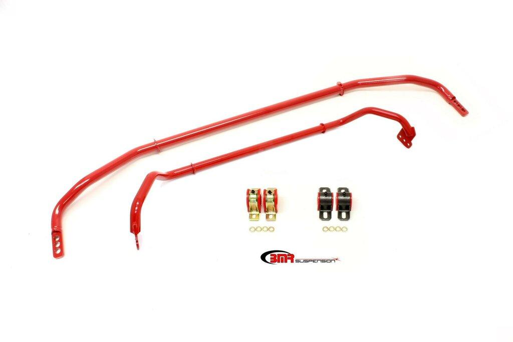 BMR SB037R 2012 5th Gen Camaro ZL1 Sway Bar Kit With Bushings, Front (SB016) And Rear (SB033) (Red)