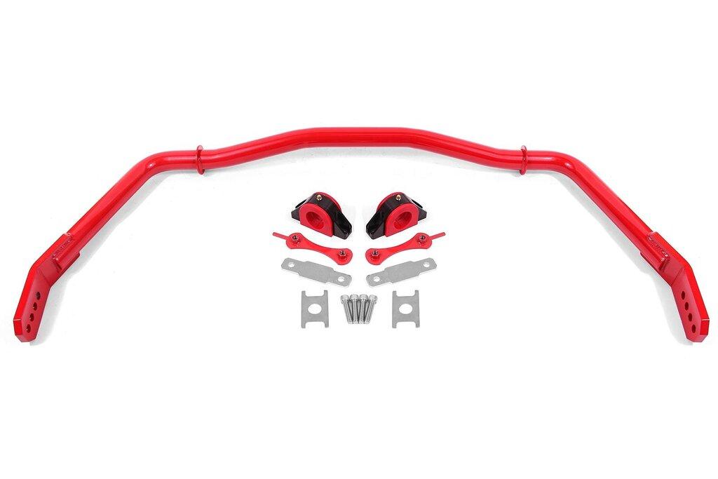 BMR Adjustable Front Sway Bar Kit - 38mm, 4-hole, RED (2005-2014 Mustang) - SB754